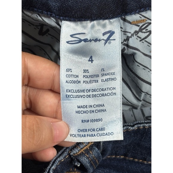 Seven7 Jeans Women's Size 4 Blue Dark‎ Wash Weekend Easy Fit Boyfriend - Picture 3 of 10
